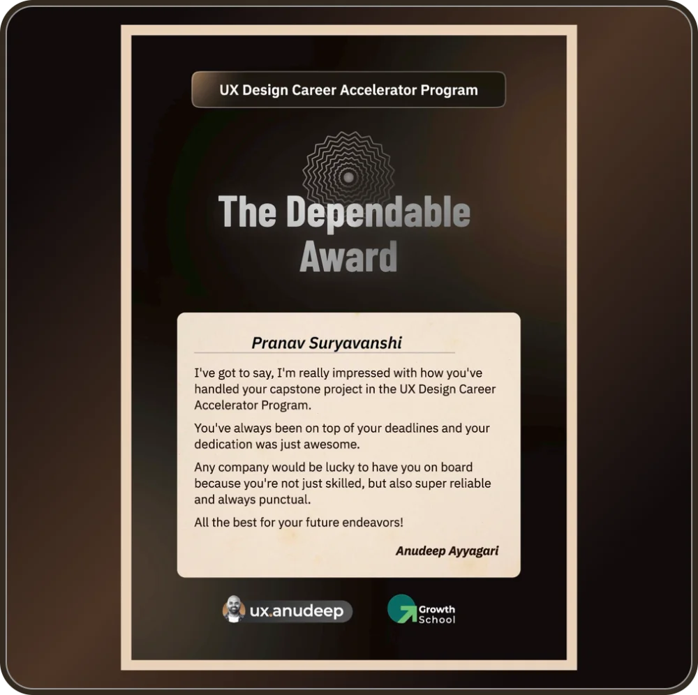 The Dependable Award