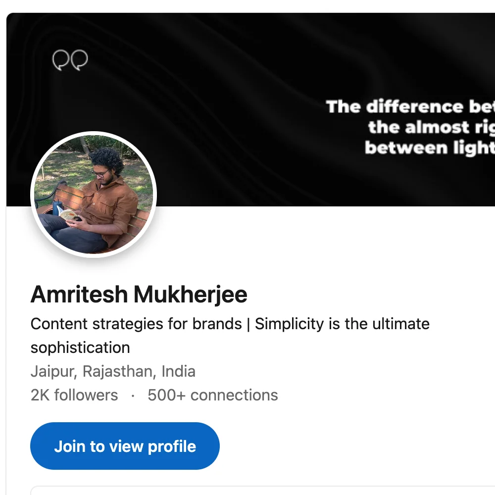 To stalk my Linkedin